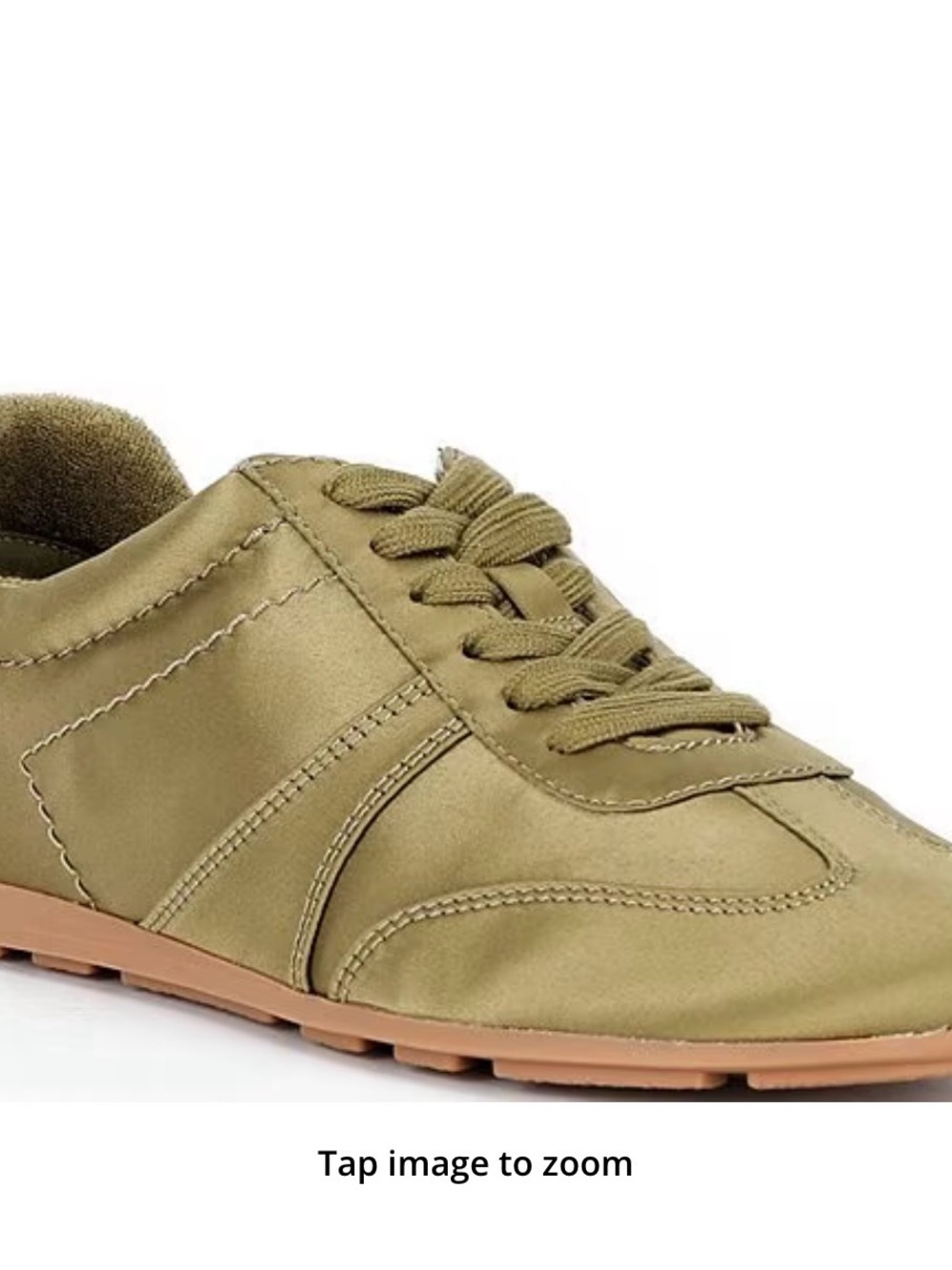ANTONIO MELANI Olive Green Low-Profile Lace-Up Women's Sneakers